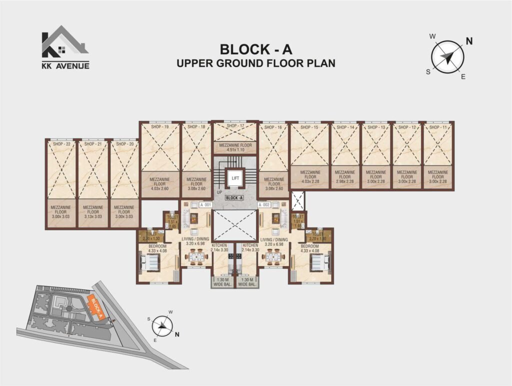 KK Avenue Block A Upper Ground Floor Plan