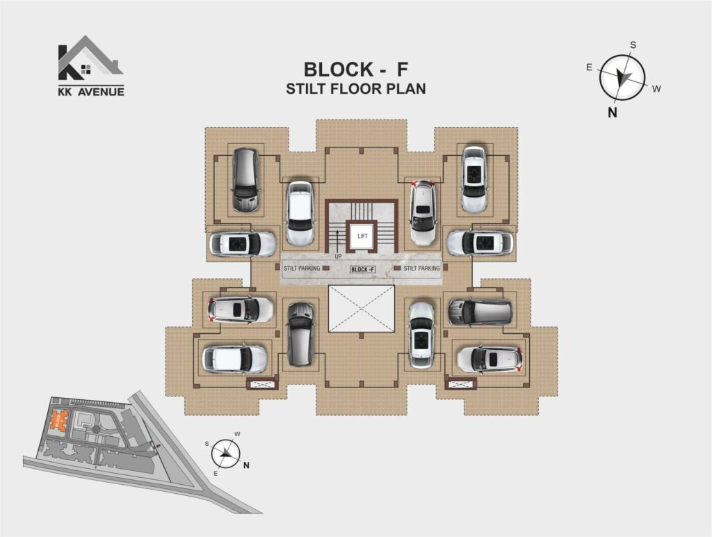 KK Avenue Block- F , Stilt Floor Plan