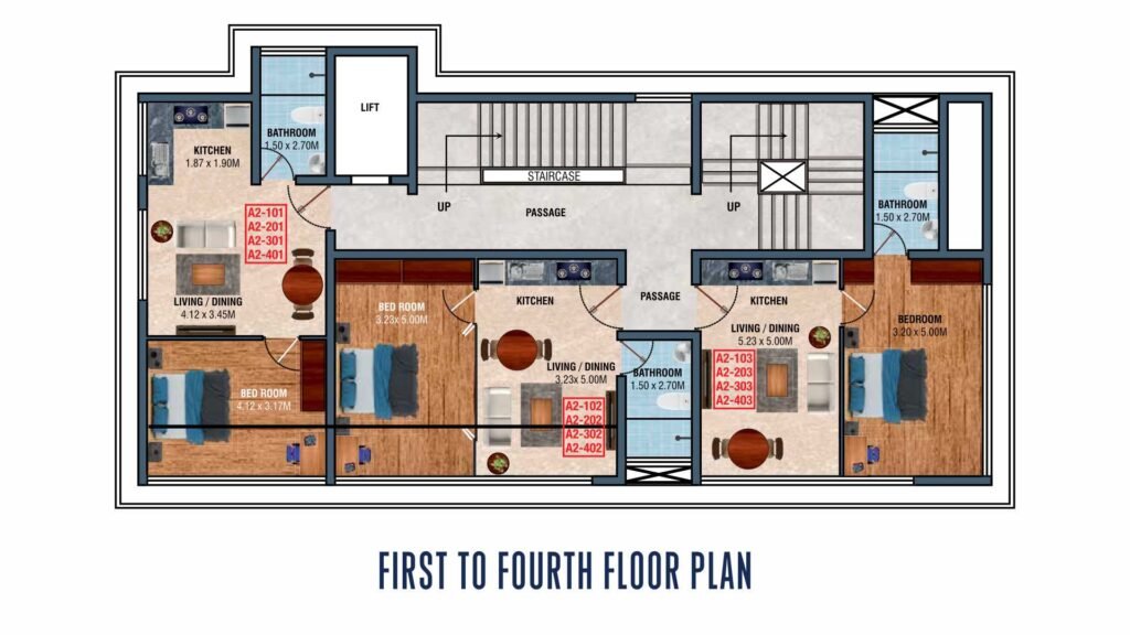 Alcon Emblem First To Fourth Floor Plan