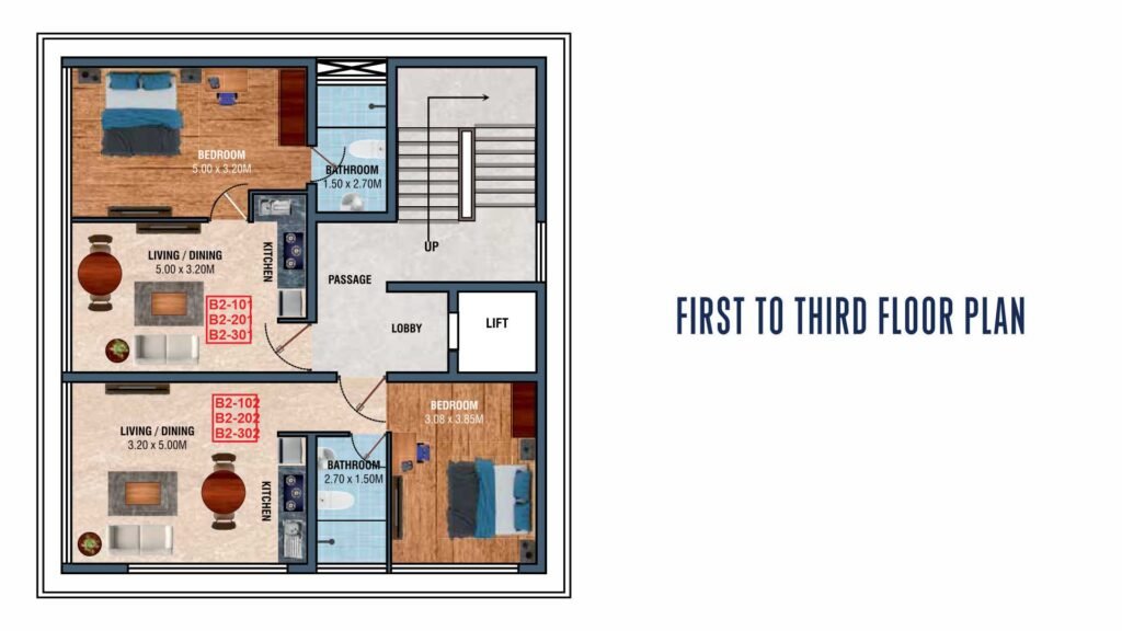 Alcon Emblem First To Third Floor Plan